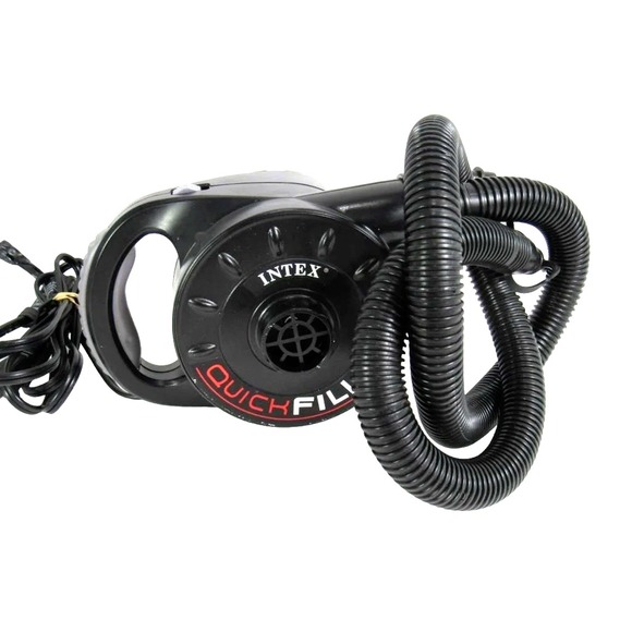 INTEX Quick Fill black High Powered 120 V  Inflatable Air Bed Pump with Hose - Picture 1 of 2
